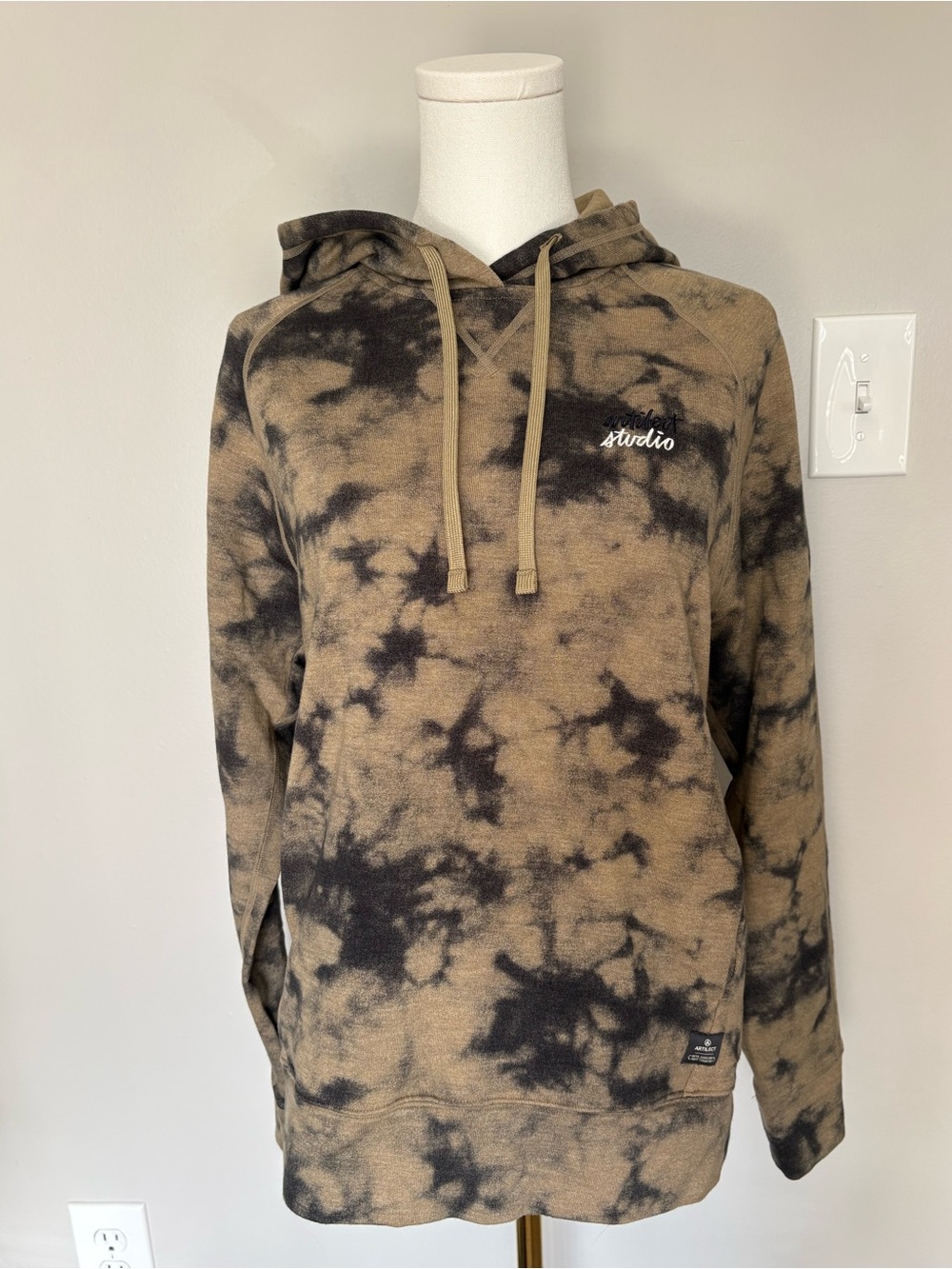 Artilect Studio Tie-Dye Hoodie in Brown and Black